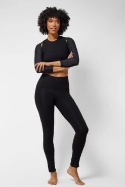 Extra Strong Compression Slit Leggings Black -Sports Shop kb6ae8a7e96d8e4481ee3706647fea74b