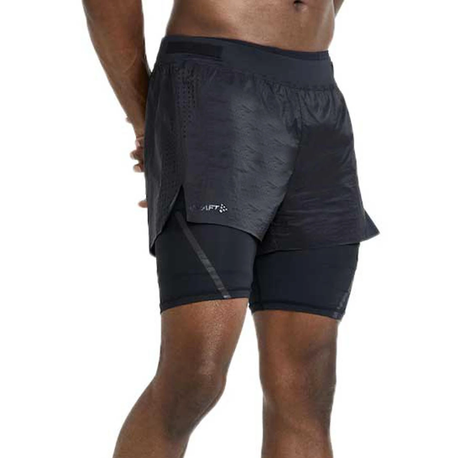 Craft Mens CTM Distance 2 In 1 Shorts (Black) 5 Craft Mens CTM Distance 2 In 1 Shorts (Black) - Image 3