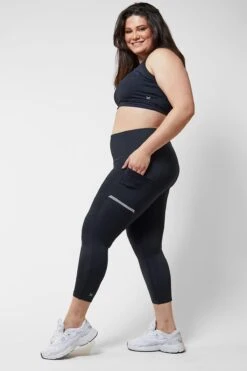 Reflective Side Pocket Leggings With Thermal Brushed Fabric Black -Sports Shop kbe9641afe991ff2b59d00587b4f40dfd