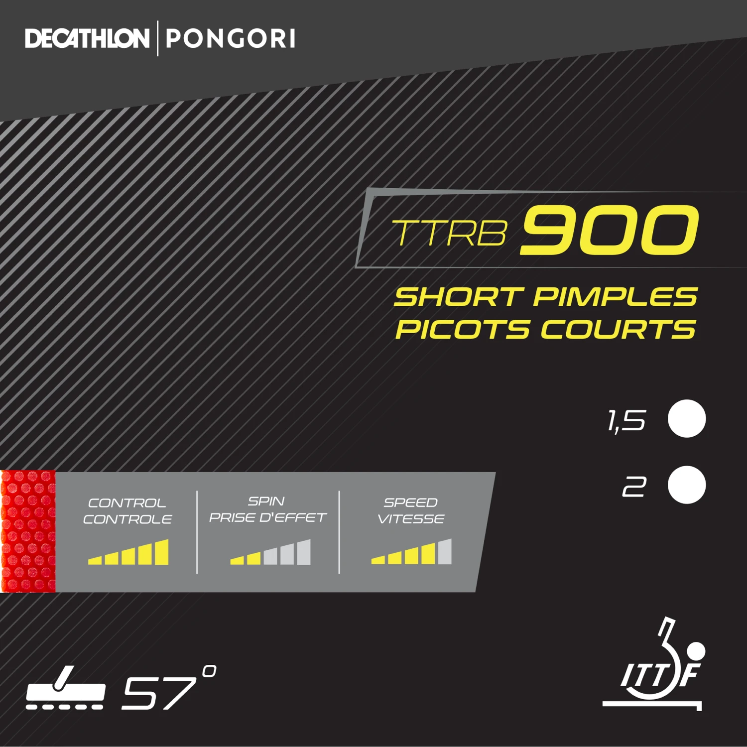 Table Tennis Rubber TTRB 900 Soft Pimples 3 Table Tennis Rubber TTRB 900 Soft Pimples