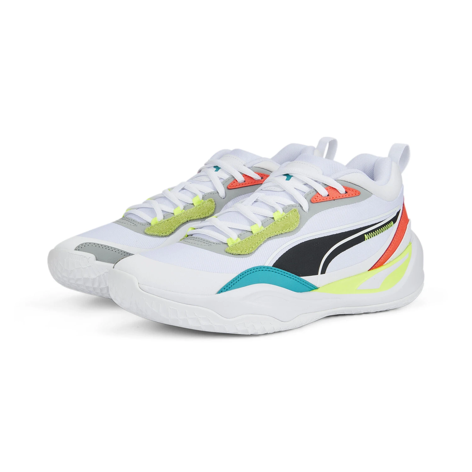 PUMA Unisex Playmaker Pro Basketball Shoes - White 3 PUMA Unisex Playmaker Pro Basketball Shoes - White