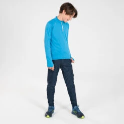 KIDS WARM RUNNING TROUSERS - KIPRUN WARM ZIP -Sports Shop kc60ae91fee0d78ca29a1eb0f566f6d91