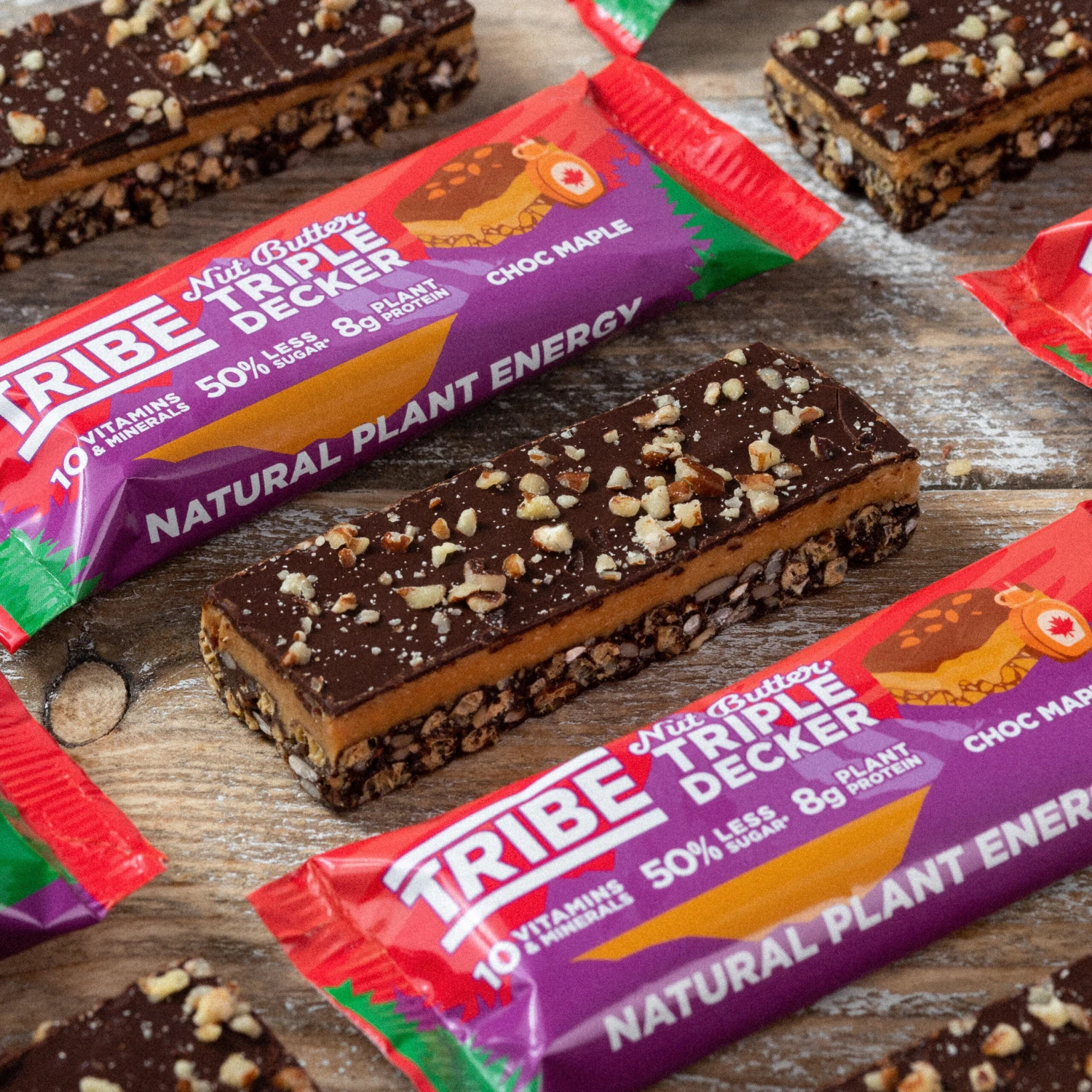 Plant Protein Bars - Choc Maple Triple Decker - V, GF, DF (12 X 40g) 6 Plant Protein Bars - Choc Maple Triple Decker - V, GF, DF (12 X 40g) - Image 4