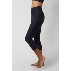 Extra Strong Compression Running Cropped Leggings With Tummy Control Black