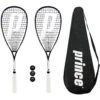 2 X Prince Pro Sovereign 650 Squash Rackets + 3 Squash Balls + Bag 1 2 X Prince Pro Sovereign 650 Squash Rackets + 3 Squash Balls + Bag -Sports Shop kd0c511890dd82a3a16bc919de3bee7ee