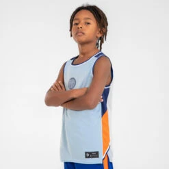 Kids' Reversible Sleeveless Basketball Jersey T500R -Sports Shop kd612d5f56b765d9a67b20f6a338e7810