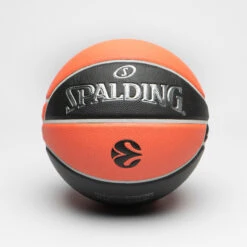 SPALDING Size 7 Basketball 7 TF1000 Euroleague - Orange/Black