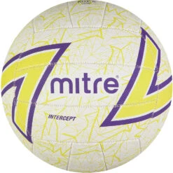 Mitre Intercept Netball (White/Yellow/Purple)