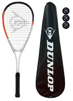 Dunlop Hyper Tour Squash Racket, Inc Squash Balls & Full Protective Cover