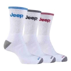Jeep 3 Pairs Mens Cotton Thick Cushioned Terry Sport Socks With Retro Stripe -Sports Shop kec3a3bc460706ca2177c50a159e820f1
