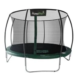 12ft JumpPRO™ Xcite Green Round Trampoline With Enclosure