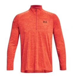 Under Armour Tech 2.0 1/2 Zip Mens Top After Burn