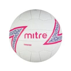 Mitre Shooter Netball (White/Pink/Purple)