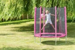 Plum Pink Junior Trampoline And Enclosure -Sports Shop kf6b30fcf1c0d1e5ea60005cd659cefa5