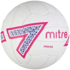 Mitre Shooter Netball (White/Pink/Blue) -Sports Shop kf97e003992608f1589591296024d37fc