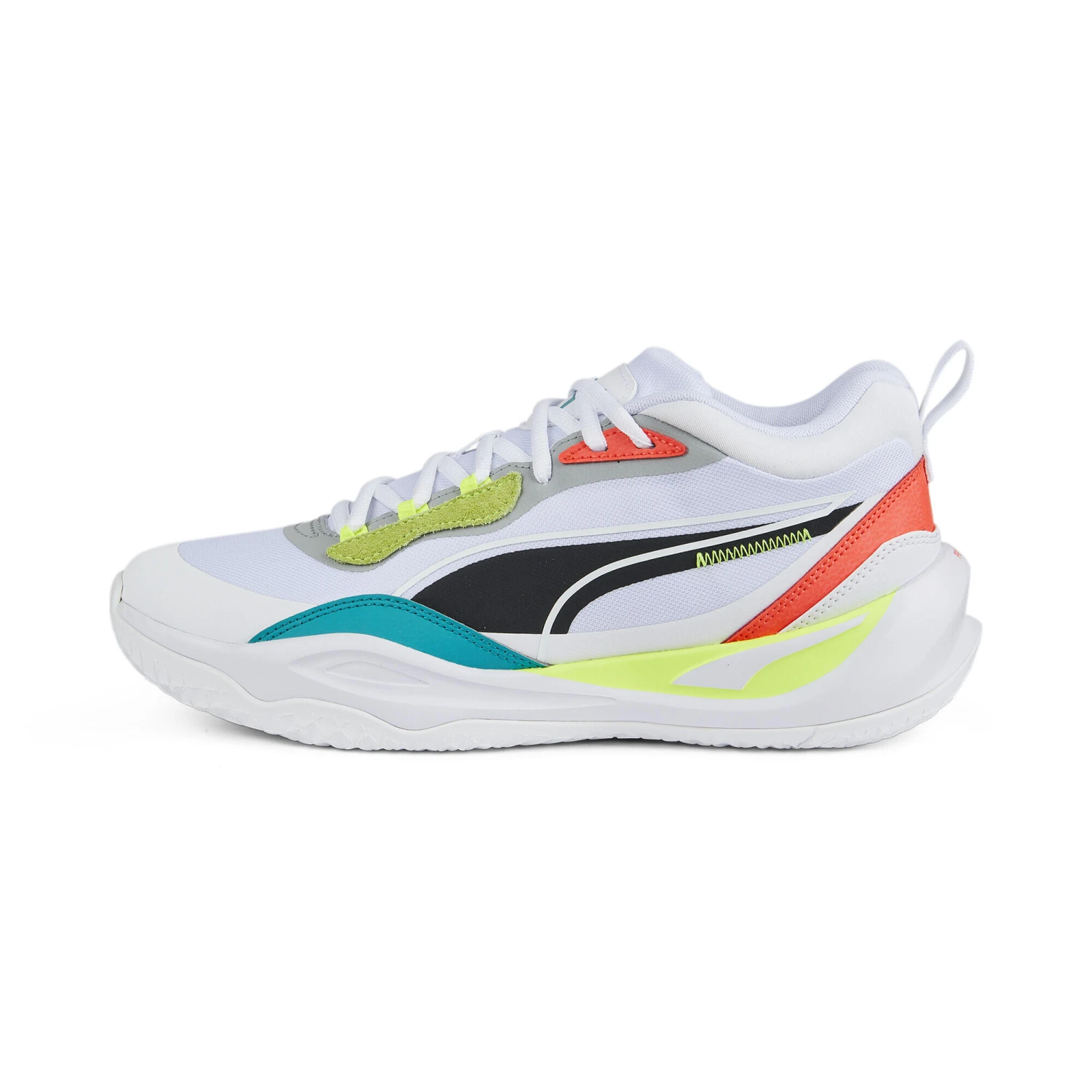 PUMA Unisex Playmaker Pro Basketball Shoes - White 5 PUMA Unisex Playmaker Pro Basketball Shoes - White - Image 3